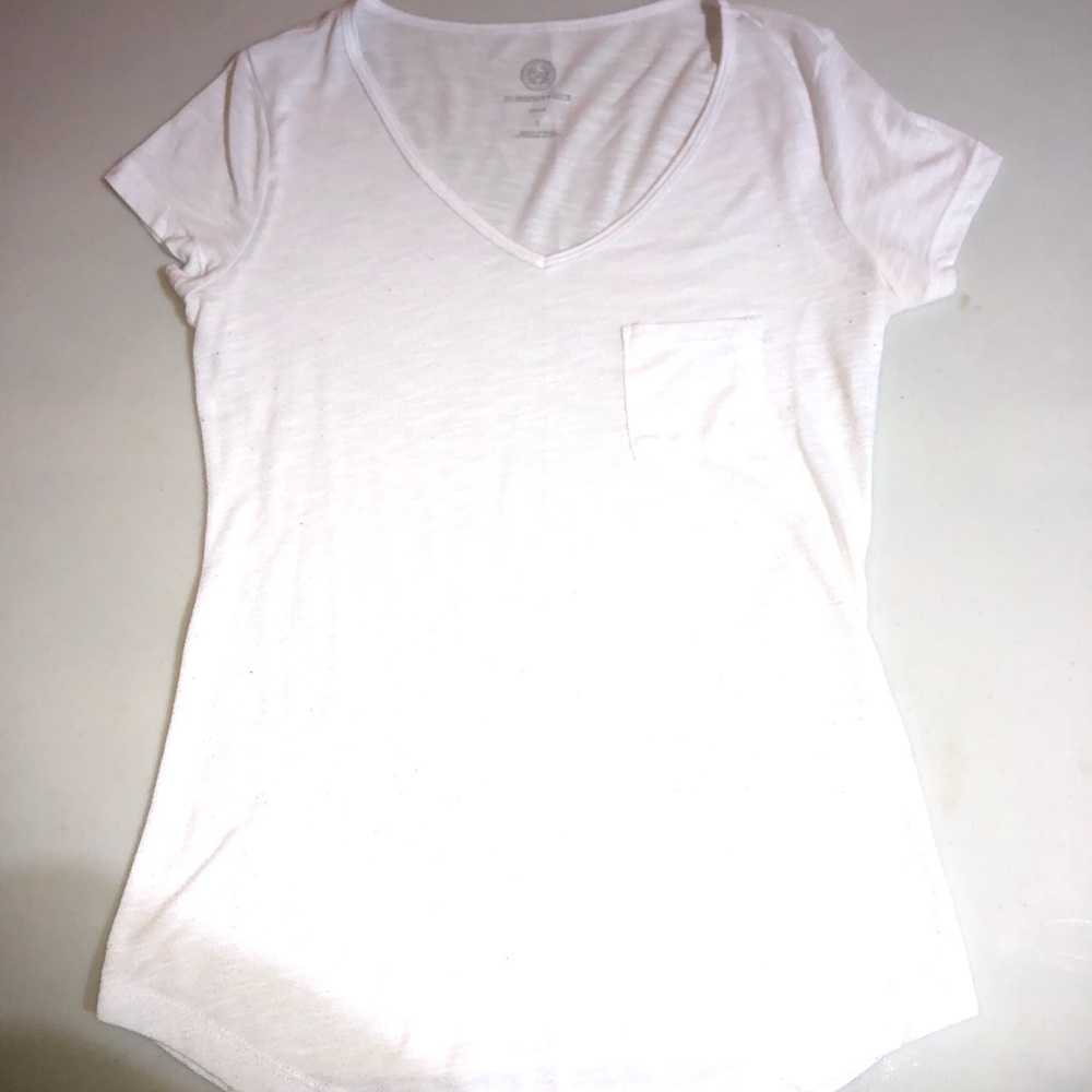SO White V-neck T-Shirt